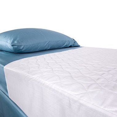 Medium Saddle Style Absorbent Bed Pad with Tuck-in Sides - Waterproof Washable 300x for Incontinence Tuckable Reusable Underpad Protection - Baby, Child, Adult