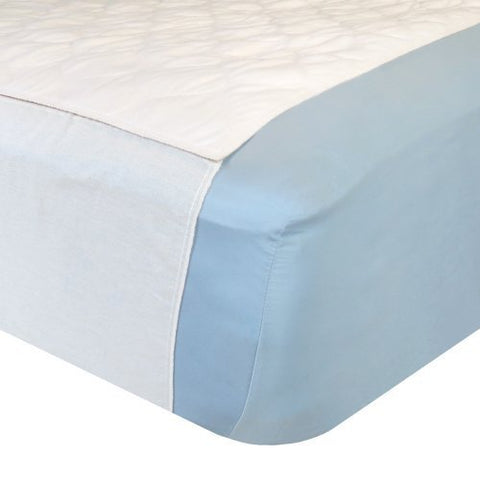 Large Saddle Style Absorbent Bed Pad with Tuck-in Sides - Waterproof Washable 300x for Incontinence Tuckable Reusable Underpad Protection - Baby, Child, Adult