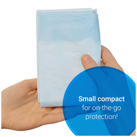 Disposable Baby Changing Pad Liner - 25 Count (24 x 17 Inch) - Soft Disposable Blue Hospital Underpad - Waterproof and Absorbent for Infant and Child Use