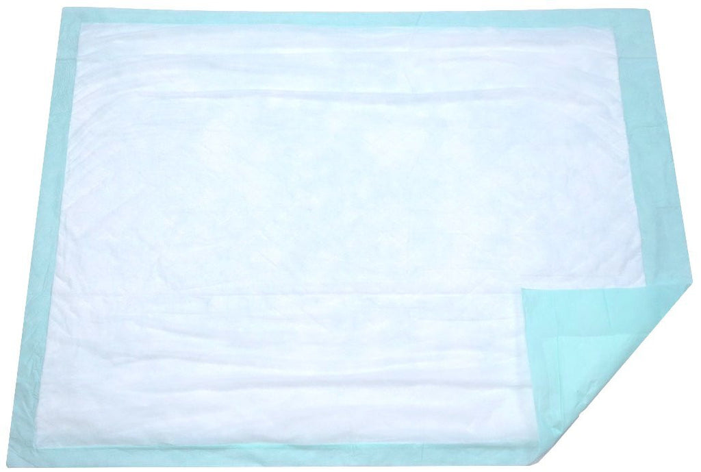 Linteum Textile (4-Pack, 34x36 in, Light Blue) Washable Reusable UNDERPADS,  Made in The USA, Twill Face Fabric, Waterproof Incontinence Bed Pads