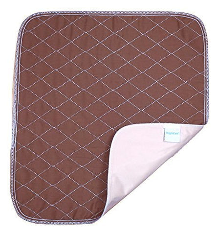Brown Waterproof Washable Seat Pad (20 x 22 Inch) for Incontinence - Seniors, Adult, Children, or Pet Underpad - Triple Layer Chair Cover Protector, 24 Ounce Absorbency
