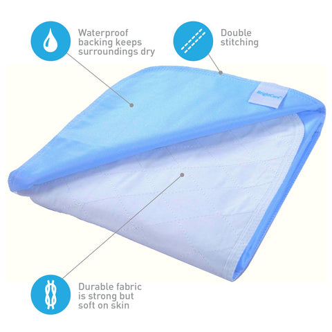 Large Washable Waterproof Bed Pad - Washable 300x for Reusable Underpad Incontinence Protection for Adult, Child, or Pet