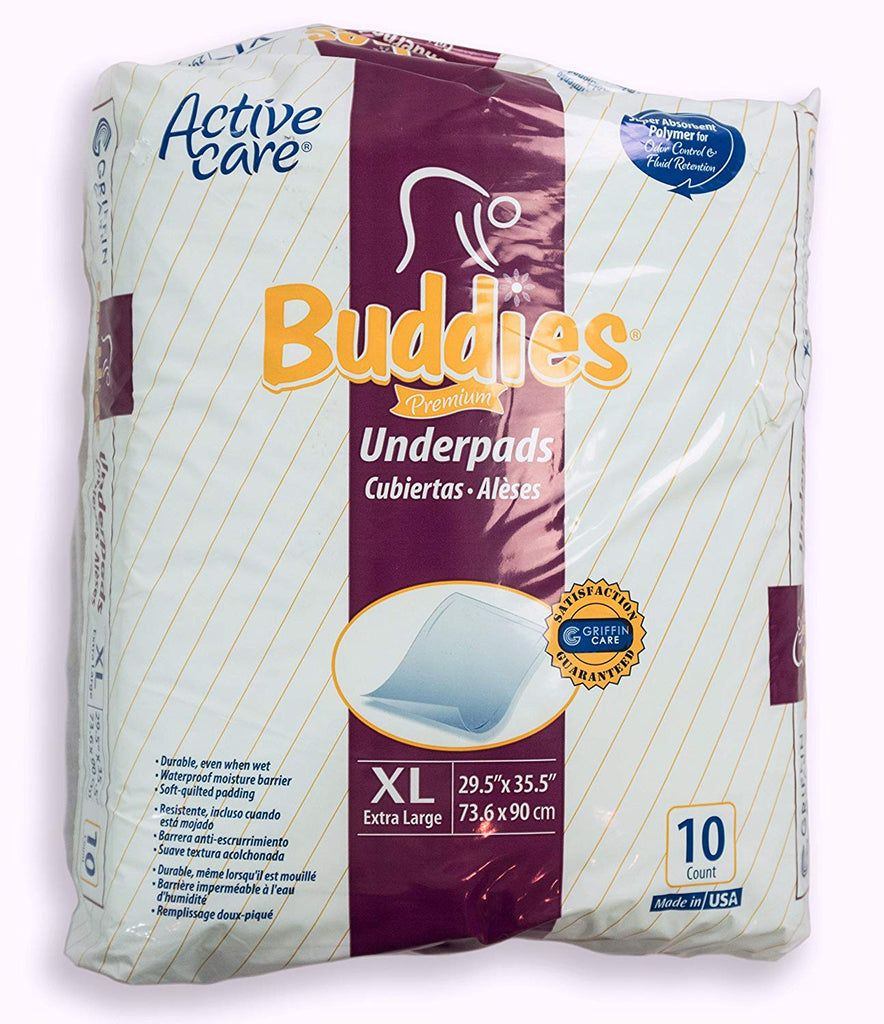 Extra Large Disposable Incontinence Bed Pad 10 Count Size 36Wx36L Underpad for